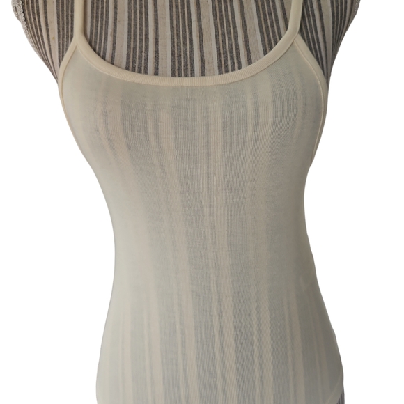 Free People Intimately Women Knit Yellow Spaghetti straps Tank Top/Cami Size S P - Picture 3 of 11